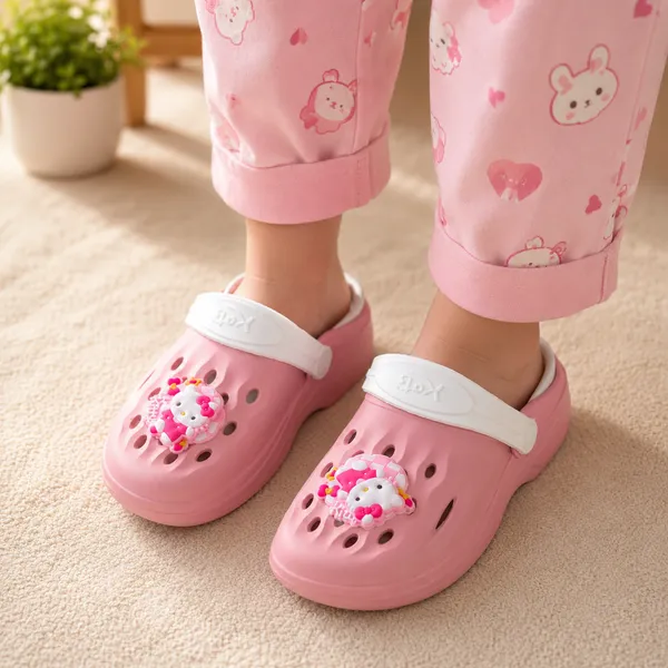 Kids_Hello_Kitty_Garden_Clogs_|_Lightweight_EVA_Clogs_with_Adjustable_Back_Strap_|_Soft_Cushioned_Anti-Slip_Cartoon_Casual_Sandals_for_Girls_|_Pink_&_White