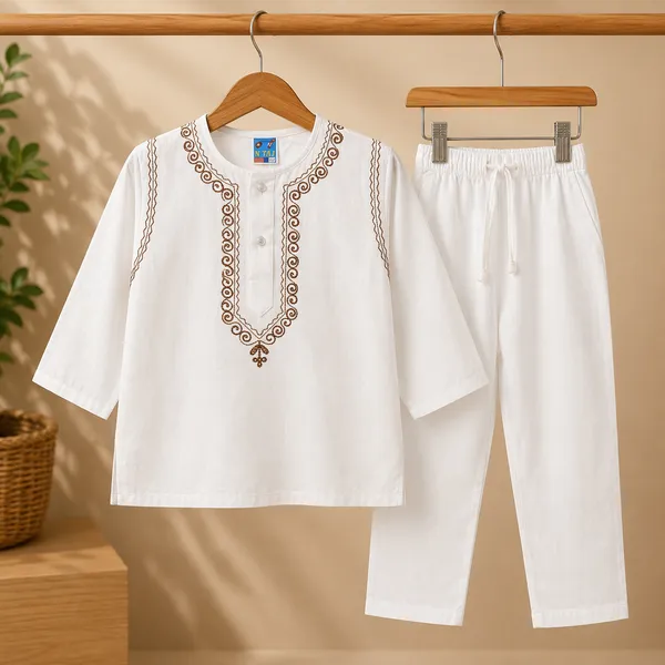 TAJ_KIDS_CLASSIC_WHITE_EMBROIDERED_ETHNIC_KURTA_SET_WITH_PAJAMA