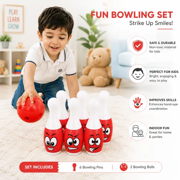 Kids_Mini_Bowling_Game_Set_|_6_Pins_&_2_Balls_Indoor_Bowling_Toy_|_Red_&_White