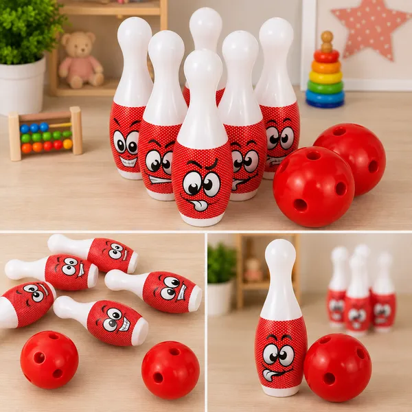 Kids_Mini_Bowling_Game_Set_|_6_Pins_&_2_Balls_Indoor_Bowling_Toy_|_Red_&_White