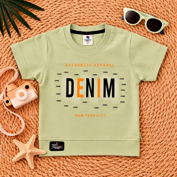 Tuffy_Boys_Cotton_Co-ord_Set_Denim_Core_NYC_Printed_T-Shirt_&_Shorts_Outfit