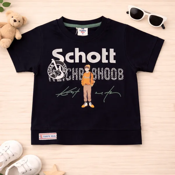 Tuffy_Boys_Cotton_T-Shirt_&_Shorts_Set_Schott_Rich_Mood_Printed_Co-ord_Outfit