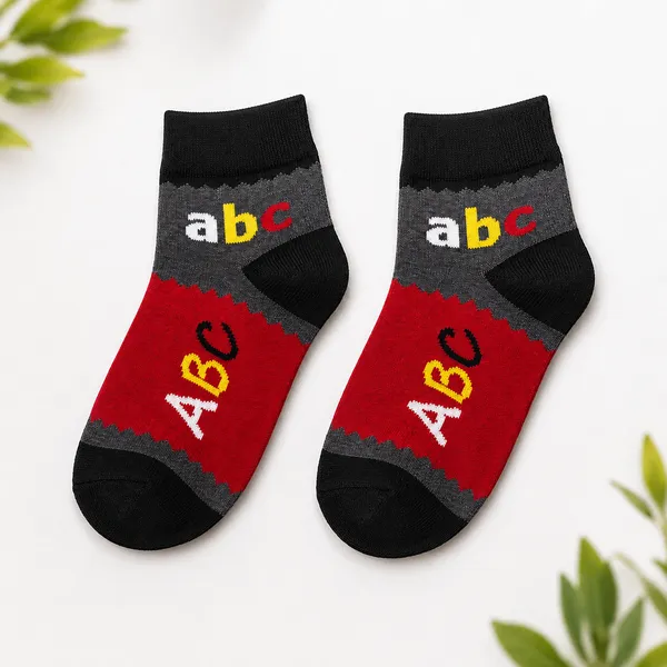 Kids_Assorted_Ankle_Socks_Pack_of_4_|_Soft_&_Breathable_Cotton_Blend_|_Everyday_Casual_Socks_|_Random_Design_(4_Pairs)