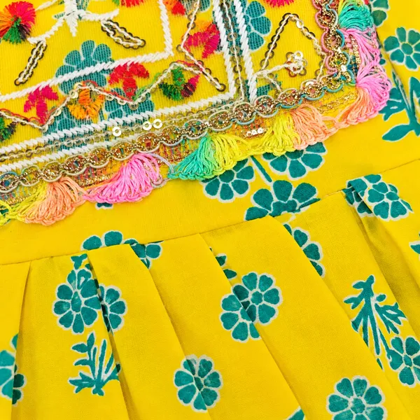 Girls_Yellow_Printed_Afghani_Suit_Set_|_Ethnic_Kurti_with_Afghani_Salwar_|_Traditional_Cotton_Party_Wear_Outfit_for_Girls