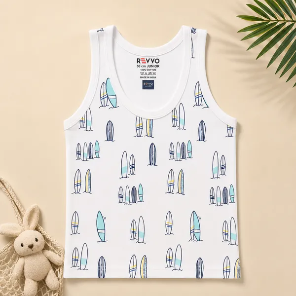 Boys_White_Printed_Cotton_Sleeveless_Vest_|_Surfboard_Print_Round_Neck_Summer_Tank_Top_|_Soft_Everyday_Innerwear_for_Kids