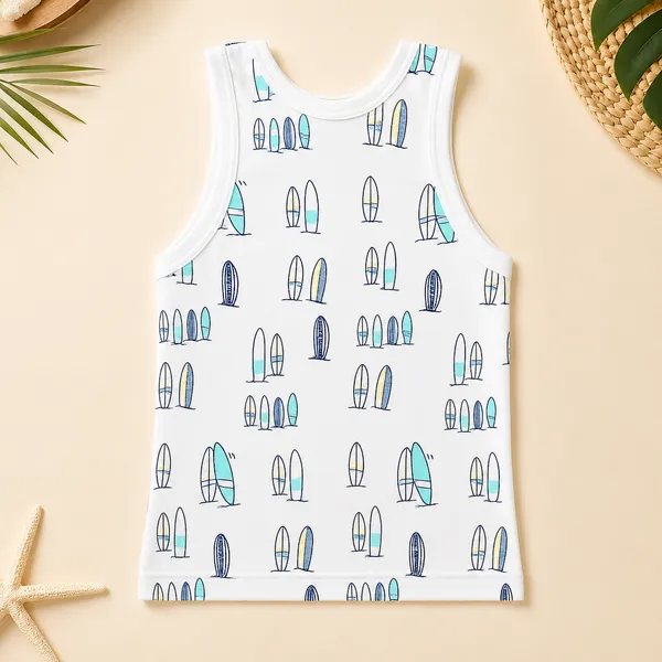 Boys_White_Printed_Cotton_Sleeveless_Vest_|_Surfboard_Print_Round_Neck_Summer_Tank_Top_|_Soft_Everyday_Innerwear_for_Kids