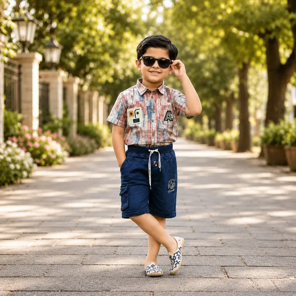 Monitor_Boys_Casual_Shirt_&_Denim_Shorts_Set