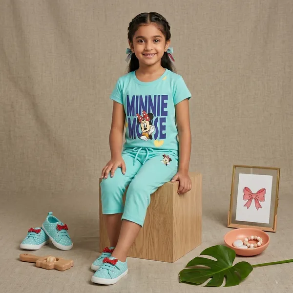 BAYLEAF_CUTE_MINNIE_MOUSE_GIRLS_T-SHIRT_&_CAPRI_SET___PREMIUM_CARTOON_SUMMER_COLLECTION