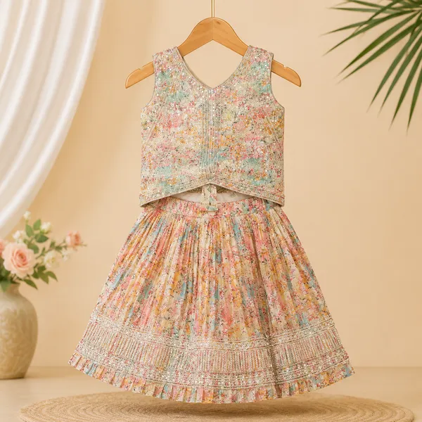 Girls_Pastel_Floral_Printed_Lehenga_Choli_with_Net_Dupatta_|_3-Piece_Sequins_Embellished_Ethnic_Festive_Wear_Set