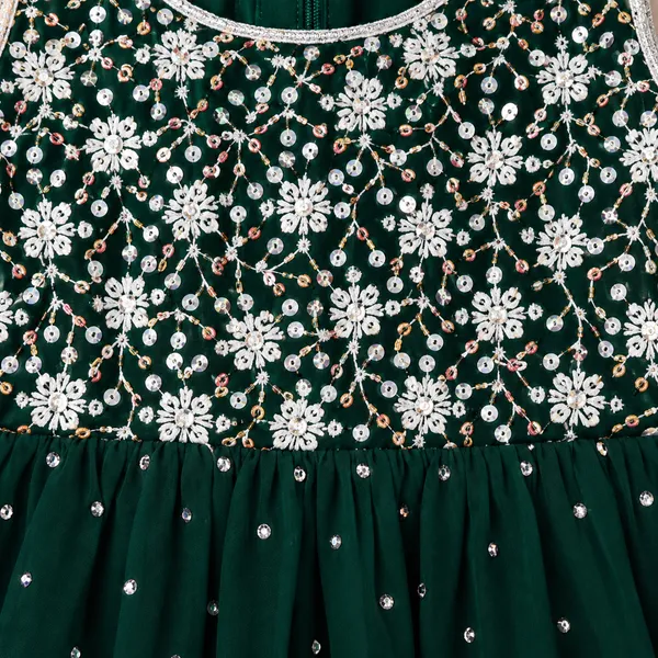 Girls_Dark_Green_Embroidered_Sharara_Suit_Set_with_Dupatta_|_Sleeveless_Kurti_&_Tiered_Sharara_|_Party_Wear_Ethnic_Outfit_for_Girls