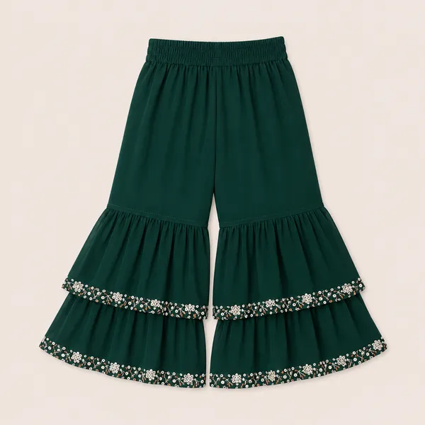 Girls_Dark_Green_Embroidered_Sharara_Suit_Set_with_Dupatta_|_Sleeveless_Kurti_&_Tiered_Sharara_|_Party_Wear_Ethnic_Outfit_for_Girls