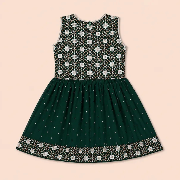 Girls_Dark_Green_Embroidered_Sharara_Suit_Set_with_Dupatta_|_Sleeveless_Kurti_&_Tiered_Sharara_|_Party_Wear_Ethnic_Outfit_for_Girls