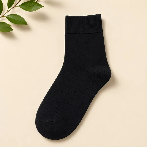 Kids_Black_Cotton_Ankle_Length_Socks_(Pack_of_6)_|_Soft_&_Stretchable_Daily_Wear