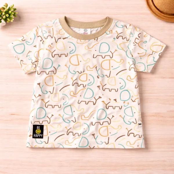 Mini_Donuts_Kids_Cotton_T-Shirt_&_Shorts_Set__Cute_Elephant_Printed_Co-ord_Outfit