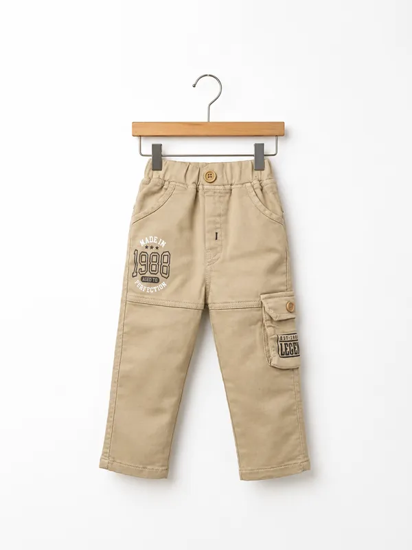 FIRST_DAY_ARMANE_86__BOYS_SET_BROWN_SWEATSHIRT_&_BEIGE_PANTS