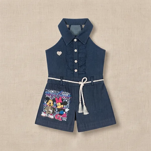 Girls_Denim_Sleeveless_Printed_Jumpsuit_with_Collar_&_Rope_Belt_|_Stylish_Casual_Romper_for_Kids