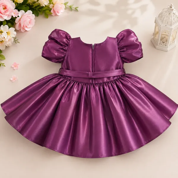 Girls_Purple_Floral_Satin_Party_Wear_Frock_|_Puff_Sleeve_Designer_Dress_for_Kids