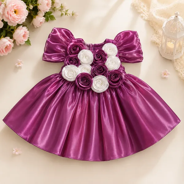 Girls_Purple_Floral_Satin_Party_Wear_Frock_|_Puff_Sleeve_Designer_Dress_for_Kids