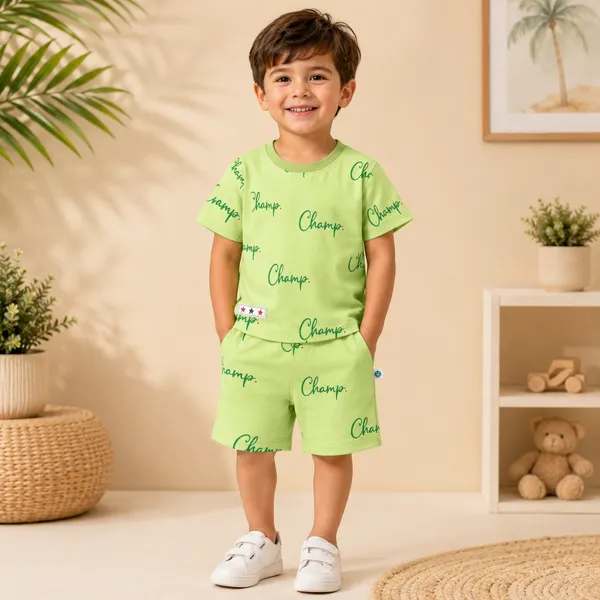 Mini_Donuts_Kids_Cotton_T-Shirt_&_Shorts_Set_Champ_Printed_Co-ord_Outfit