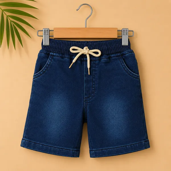Miniboo_Polo_T-Shirt_With_Car_Print_&_Blue_Denim_Shorts_Set