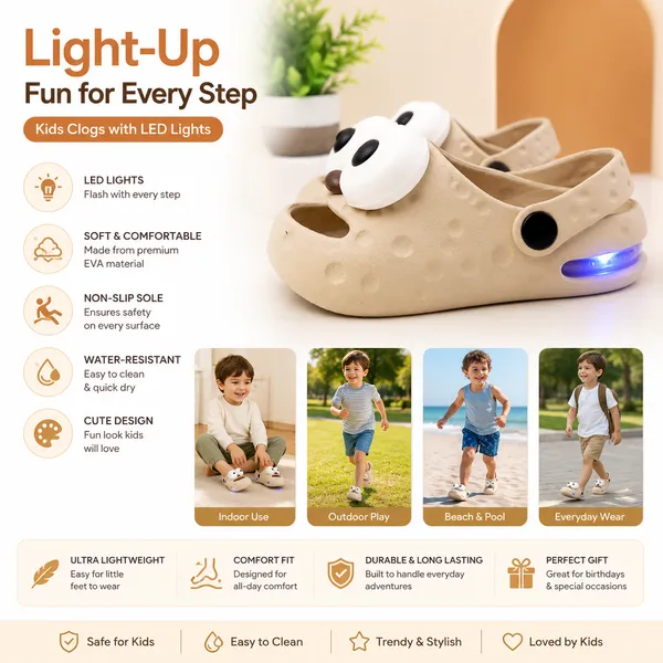 Kids_Beige_Lightweight_EVA_Clogs_with_Cute_Reindeer_Charm