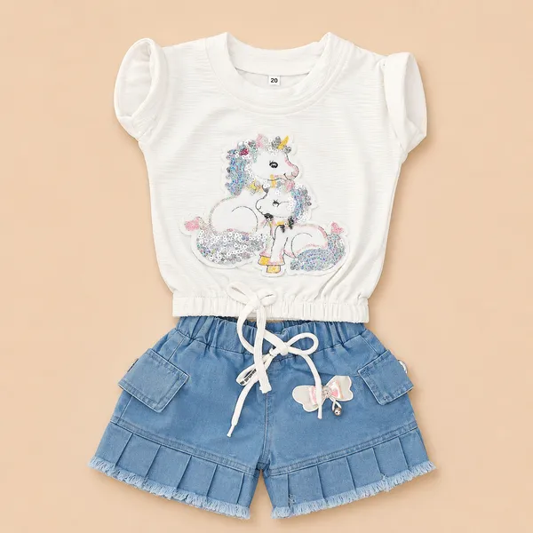 Girls_Unicorn_Sequin_Top_&_Denim_Shorts_Co-Ord_Set