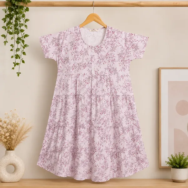 Women's_Maternity_Feeding_Night_Gown_|_Soft_&_Breathable_Cotton_Printed_Nursing_Dress_with_Hidden_Feeding_Zip_|_Half_Sleeve_Lounge_Wear_|_Pink