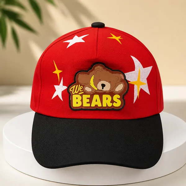 Kids_We_Bears_Cartoon_Cotton_Baseball_Cap_for_Boys_&_Girls_|_Soft_Summer_Sun_Cap_|_Black