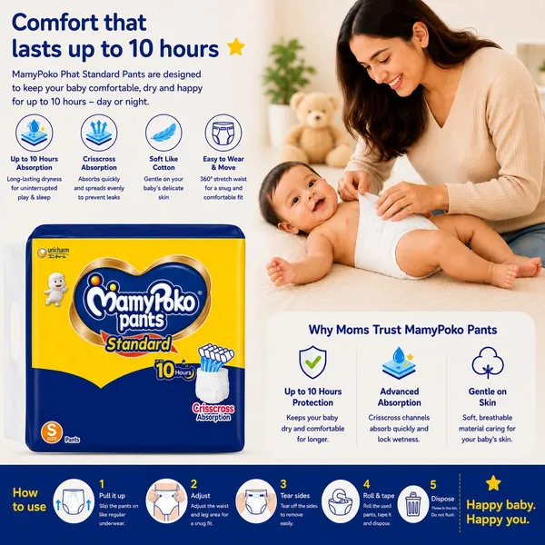 MamyPoko_Pants_All_Night_Absorb_Baby_Diapers,_Small_(S),_4-8_kg_|_Up_to_12_Hours_Dryness_Protection