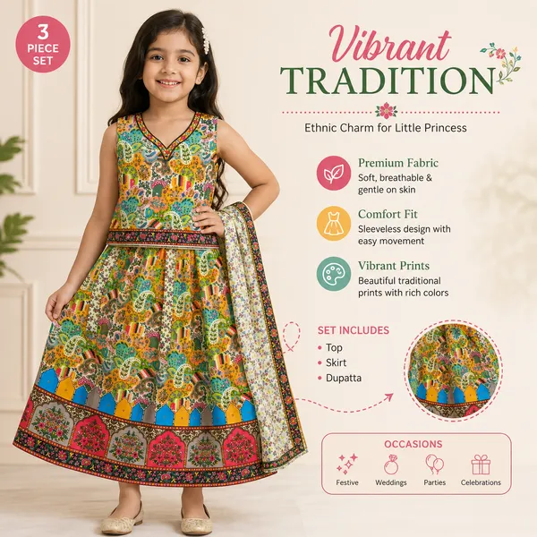 Girls_Printed_Crop_Top_with_Flared_Lehenga_Skirt_&_Dupatta_Ethnic_Co-Ord_Set