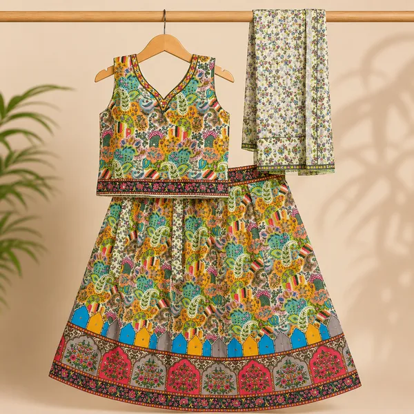 Girls_Printed_Crop_Top_with_Flared_Lehenga_Skirt_&_Dupatta_Ethnic_Co-Ord_Set