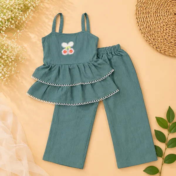 Girls_Layered_Top_&_Palazzo_Pant_Co-Ord_Set_|_Soft_&_Comfortable_Cotton_Outfit_for_Girls_|_Stylish_Casual,_Party_&_Summer_Wear_Kids_Dress_Set
