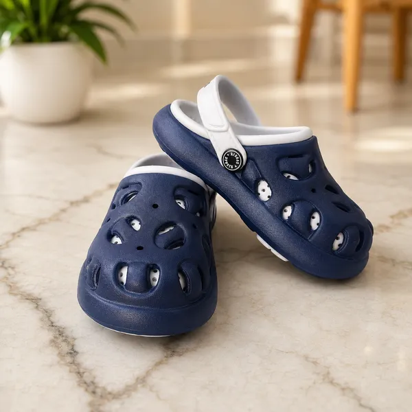 Kids_Lightweight_EVA_Garden_Clogs_|_Breathable_Anti-Slip_Slip-On_Sandals_with_Adjustable_Back_Strap_|_Soft_Cushioned_Casual_Clogs_for_Boys_&_Girls_|_Navy_Blue_&_White