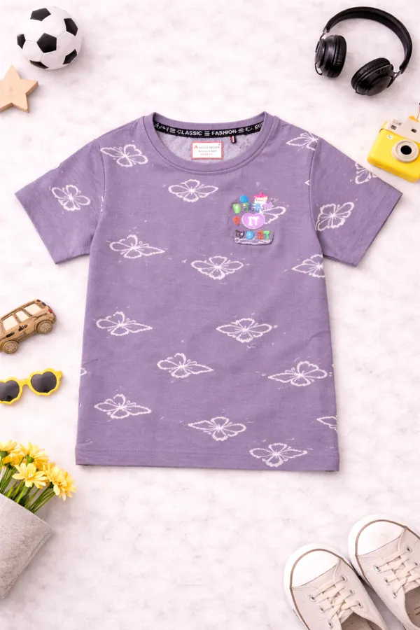 Aura_Moda_Girls_Premium_Jacquard_T-Shirt_&_Capri_Set_(3/4th)_Textured_Stylish_Outfit