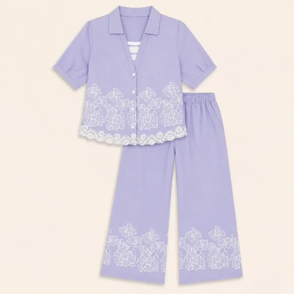 Rich_Rang_Girls_Embroidered_Circle_Design_Shirt_&_Palazzo_Co-Ord_Set