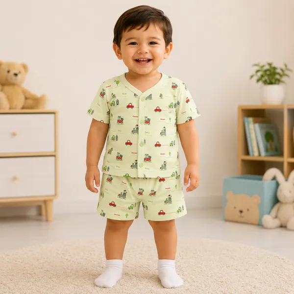 Natkhat_Soft_Cotton_Printed_Night_Suit_Set_|_Half_Sleeve_Top_&_Shorts_Co-Ord_Set_|_Lightweight_Summer_Sleepwear_for_Toddlers