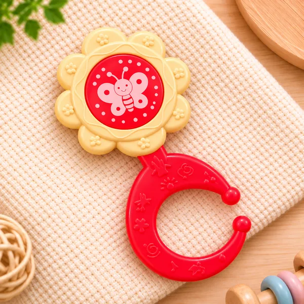 BABY_RATTLE_TOY_2_PC_SET_-_SUN_&_FLOWER_SHAPED_RATTLES