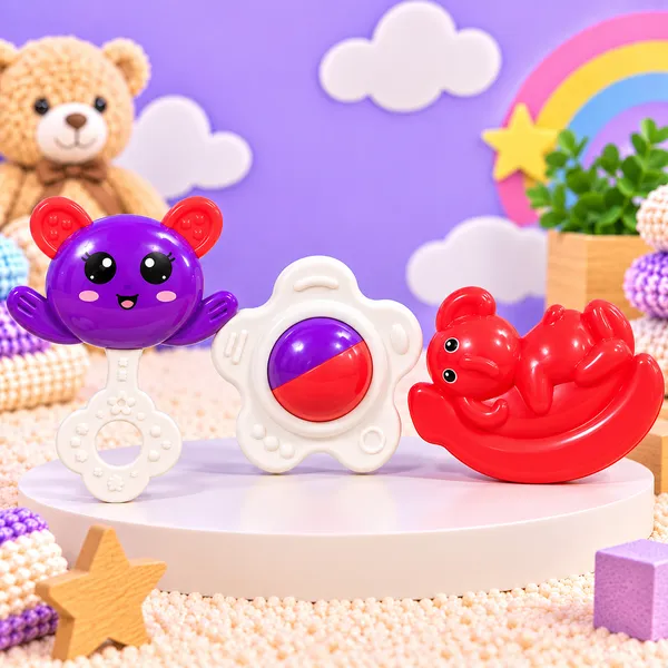 BABY_RATTLE_TOY_3_PC_SET_-_OCTOPUS,_SPINNING_BALL_&_ROCKING_HORSE