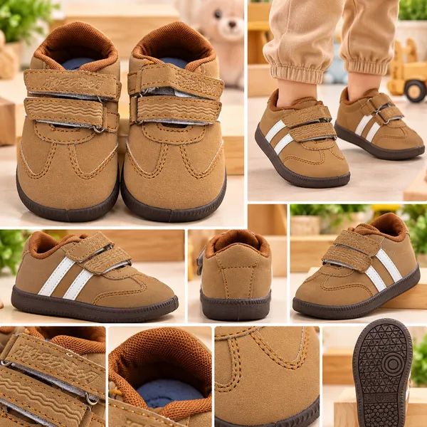 BROWN_DOUBLE_VELCRO_KIDS_CASUAL_SHOES
