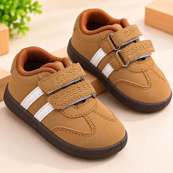 BROWN_DOUBLE_VELCRO_KIDS_CASUAL_SHOES