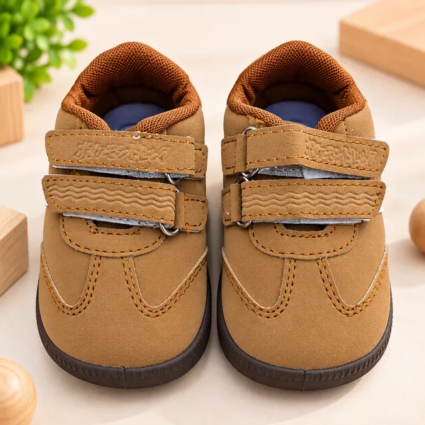 BROWN_DOUBLE_VELCRO_KIDS_CASUAL_SHOES
