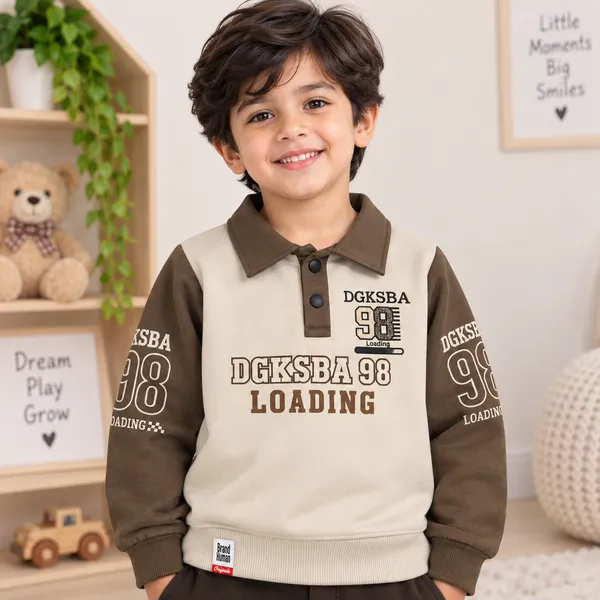 Brand_Human_Kids_Printed_Polo_Neck_Sweatshirt
