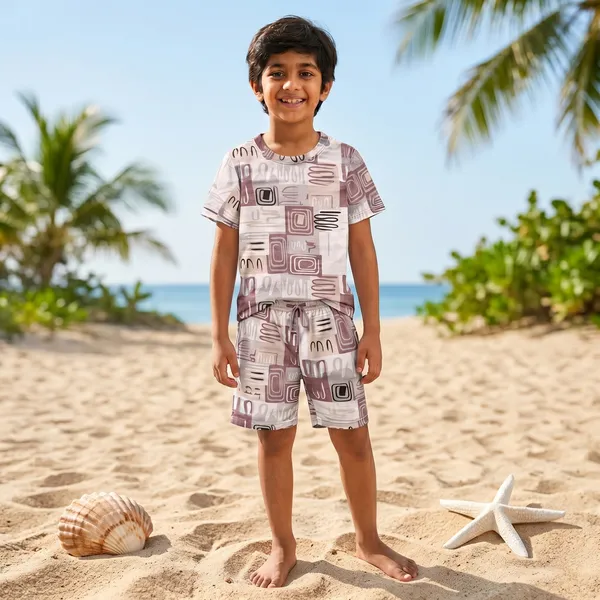 DOLPHIN_TRENDY_PRINTED_KIDS_CO-ORD_SET_(T-SHIRT_&_SHORTS_COMBO)_�_ABSTRACT_SUMMER_COLLECTION