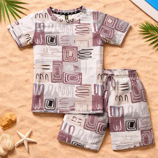 DOLPHIN_TRENDY_PRINTED_KIDS_CO-ORD_SET_(T-SHIRT_&_SHORTS_COMBO)_�_ABSTRACT_SUMMER_COLLECTION