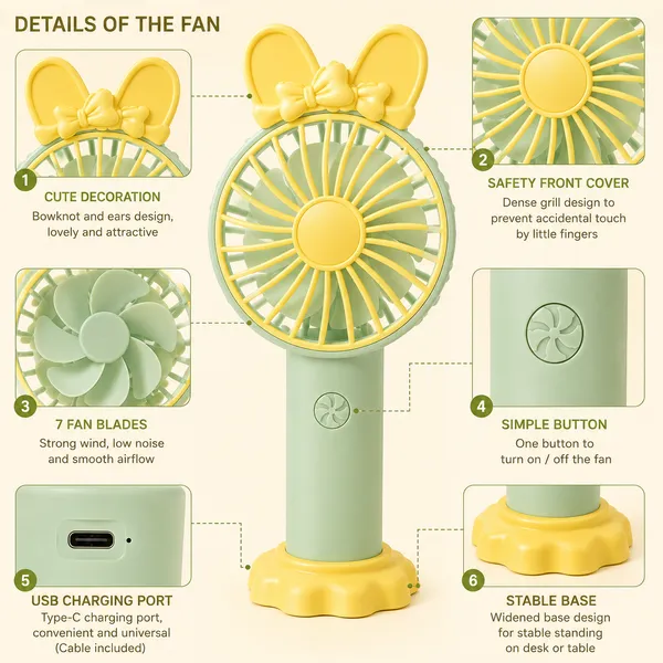 Bunny_Bow_Mini_USB_Rechargeable_Fan_Collection