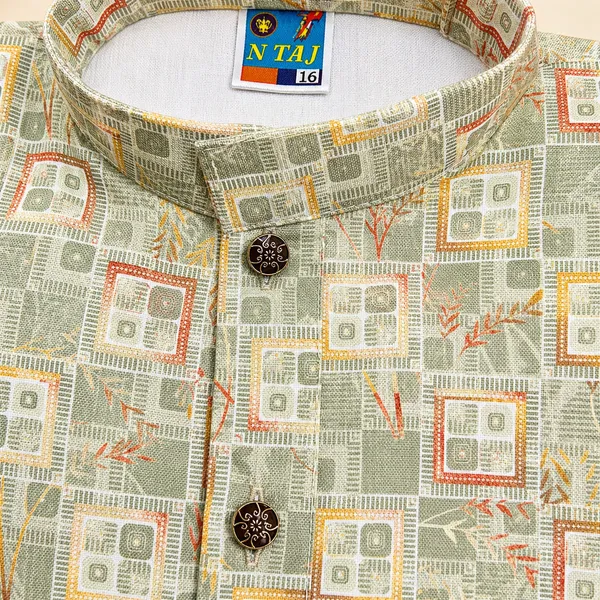 Taj_Boys_Ethnic_Kurta_Pajama_Set_Printed_Cotton_Kurta_with_White_Pajama