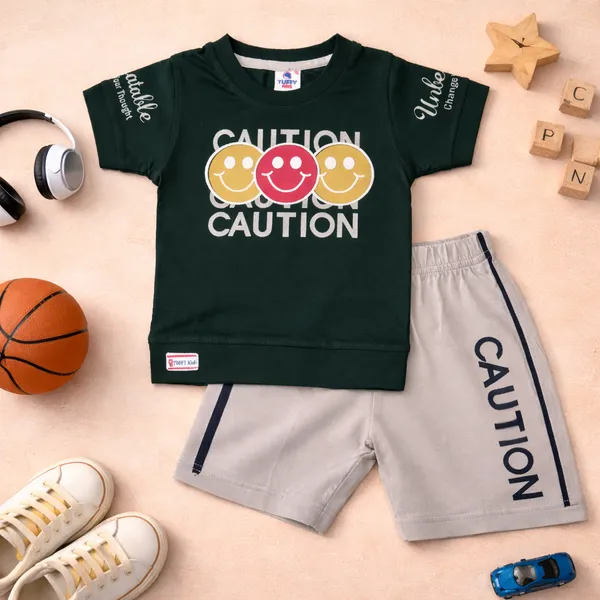 Tuffy_Boys_Cotton_Co-ord_Set_Caution_Smiley_Printed_T-Shirt_&_Shorts_Outfit