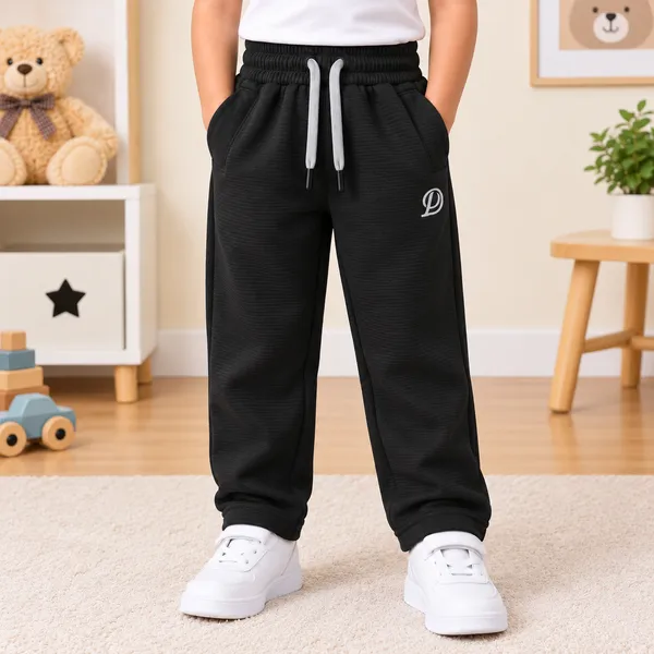 DC_Kids_Solid_Casual_Track_Pants_with_Drawstring