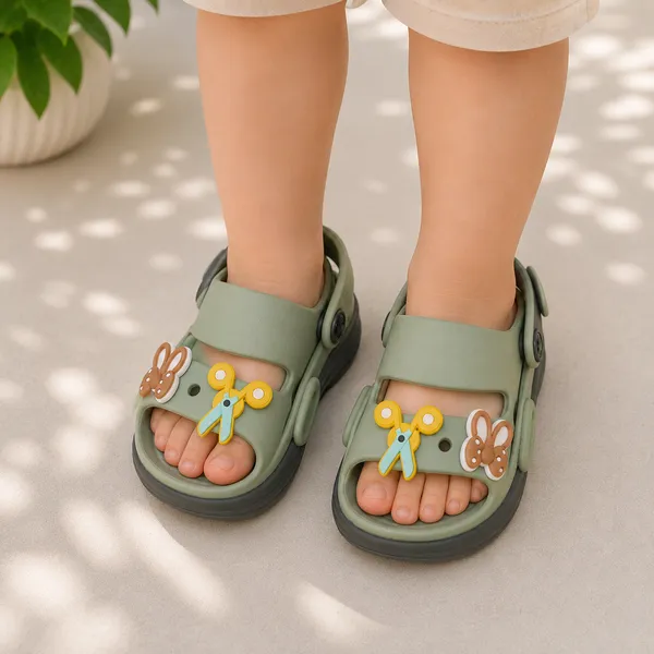 Kids_Cartoon_EVA_Sandals_|_Lightweight_Soft_Cushioned_Anti-Slip_Summer_Sandals_with_Adjustable_Back_Strap_|_Green_|_Boys_&_Girls