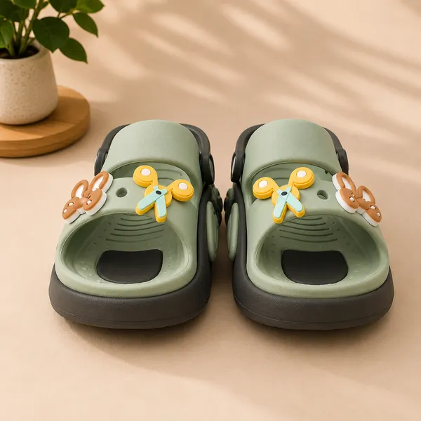 Kids_Cartoon_EVA_Sandals_|_Lightweight_Soft_Cushioned_Anti-Slip_Summer_Sandals_with_Adjustable_Back_Strap_|_Green_|_Boys_&_Girls